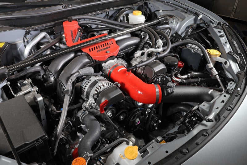 Perrin 22-23 Subaru BRZ/Toyota GR86 Silicone Inlet Hose (3in. ID / SS Wire) - Red - PSP-INT-432RD