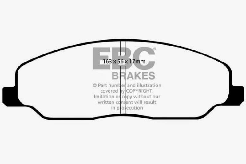 EBC 05-10 Ford Mustang 4.0 Greenstuff Front Brake Pads - DP21740