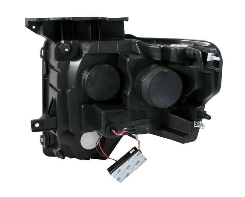 ANZO 2009-2014 Ford F-150 Projector Headlights w/ Halo Black (CCFL) G2 - 111298