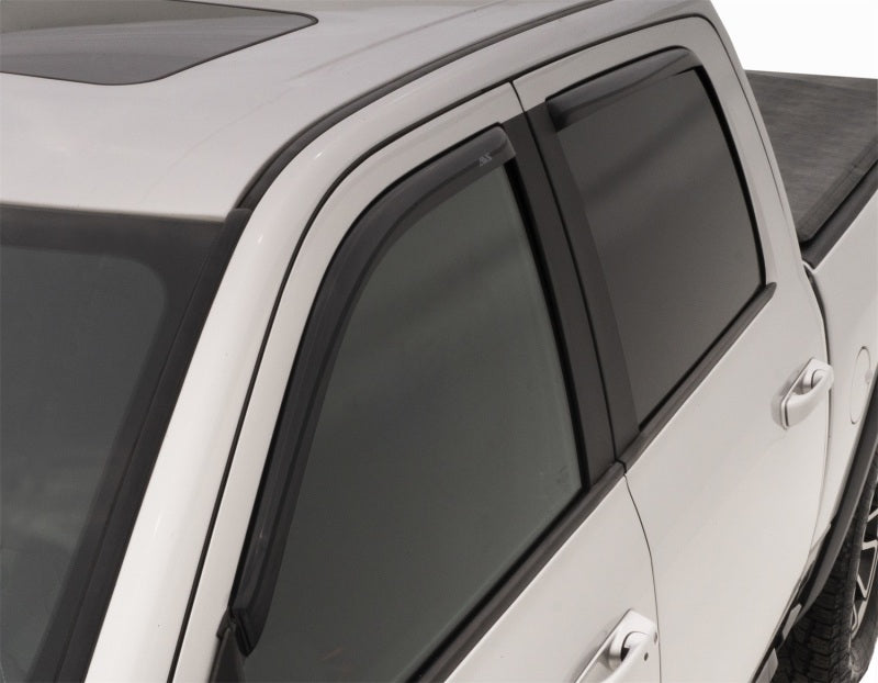 AVS 09-18 Dodge RAM 1500 Crew Cab Ventvisor In-Channel Front &amp; Rear Window Deflectors 4pc - Smoke - 194109