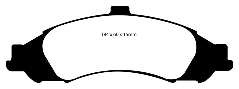 EBC 03-04 Pontiac GTO 5.7 (Solid Rear Rotors) Bluestuff Front Brake Pads - DP51721NDX for 2004 Pontiac GTO - installed view