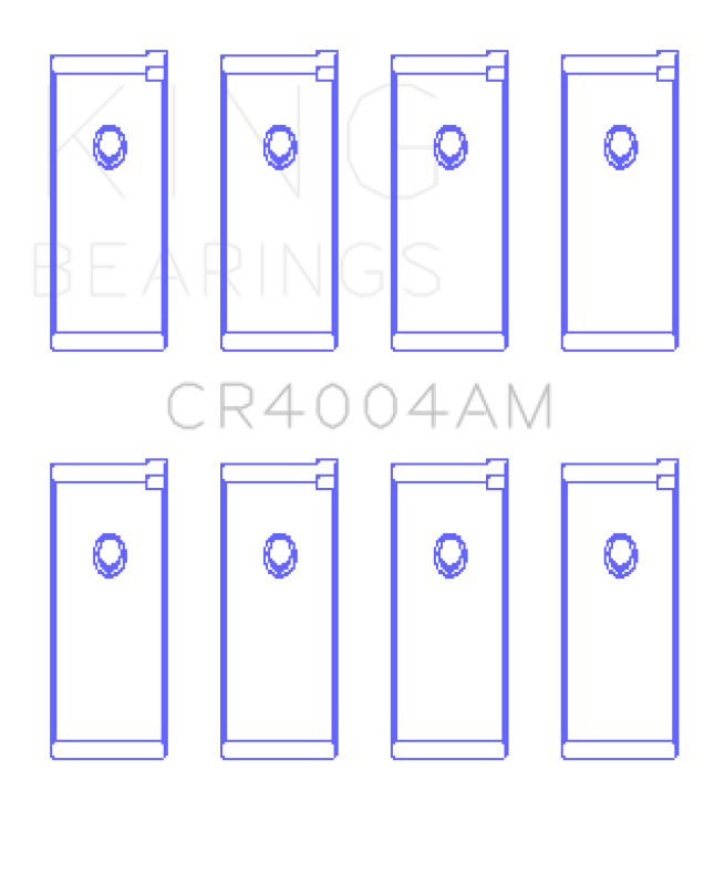 King Engine Bearings Isuzu 4Xc1/4Xc1T (Size +0.75mm) Connecting Rod Bearing Set - CR4004AM0.75