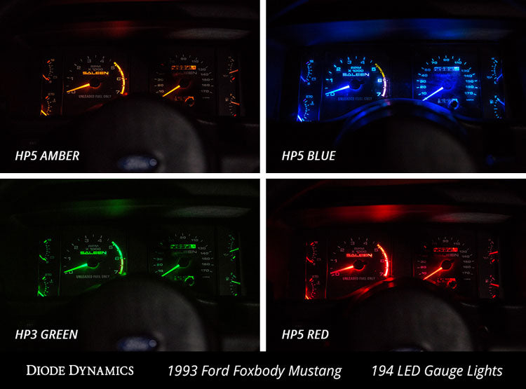 Diode Dynamics - Gauge Cluster LEDs for 1979-1993 Ford Mustang Fox Body (twelve) - DD0037TW