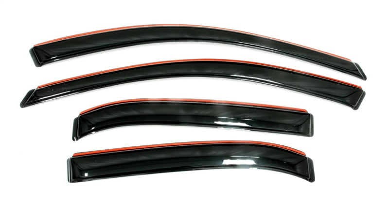 AVS 05-15 Toyota Tacoma Double Cab Ventvisor In-Channel Front &amp; Rear Window Deflectors 4pc - Smoke - 194056