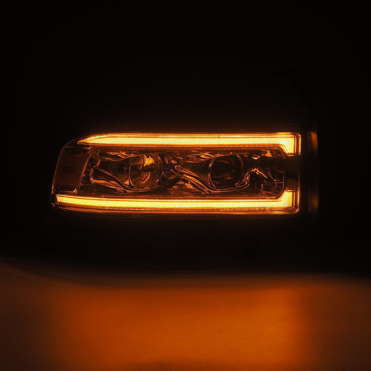 AlphaRex 94-01 Dodge Ram 1500 LUXX LED Headlights Chrome w/ Activ. Light Seq. Signal and SB DRL - 880354 for 1994-2001 Dodge 