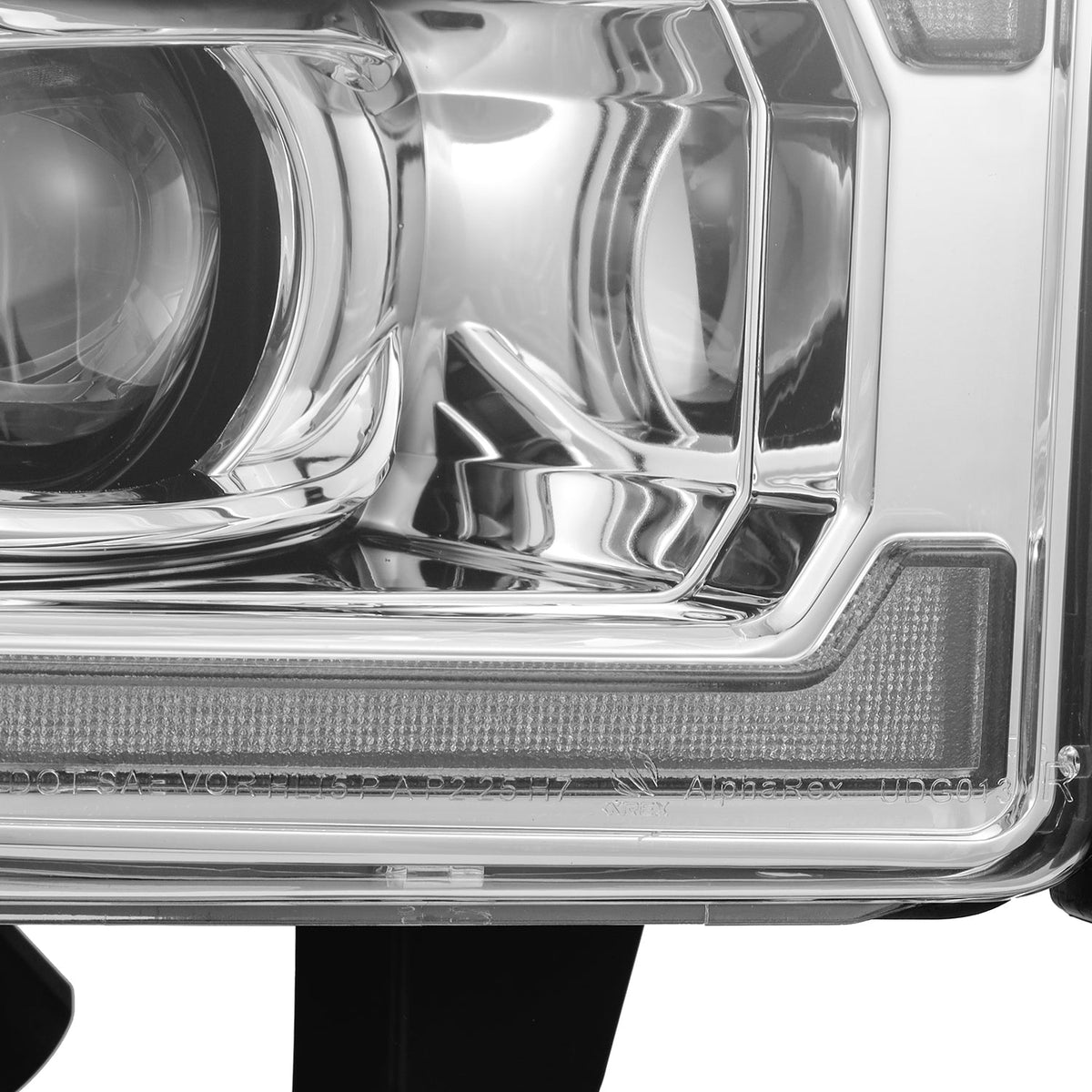 AlphaRex 94-01 Dodge Ram 1500 LUXX LED Headlights Chrome w/ Activ. Light Seq. Signal and SB DRL - 880354 for 1994-2001 Dodge 