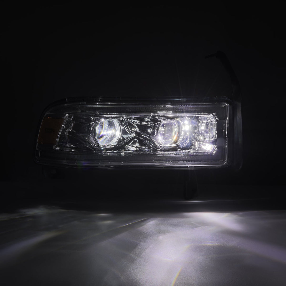 AlphaRex 94-01 Dodge Ram 1500 LUXX LED Headlights Chrome w/ Activ. Light Seq. Signal and SB DRL - 880354 for 1994-2001 Dodge 
