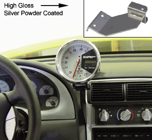 UPR - Tach Mounting Bracket Black (fits 94-04 Ford Mustang) UPR - 1104-01 for 1994-2004 Ford Mustang - angle view