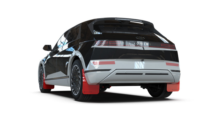Rally Armor 22-24 Hyundai Ioniq 5 Red Mud Flap w/Black Logo - MF87-UR-RD-BLK