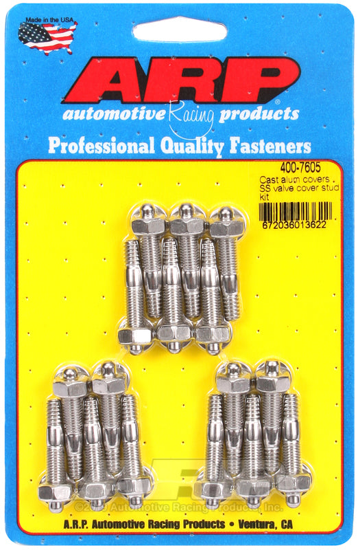 ARP Cast Aluminum Covers SS Valve Cover Stud Kit - 400-7605