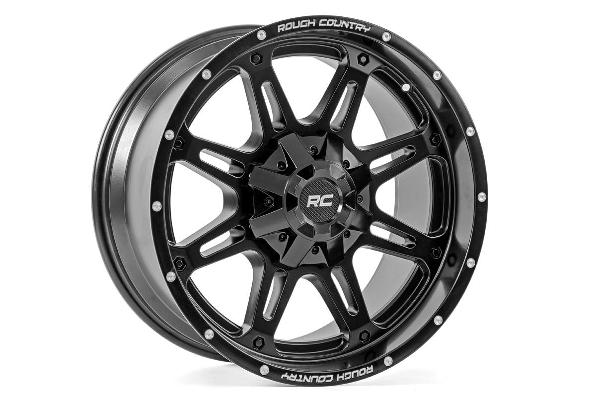 Rough Country 93 Series Wheel/One-Piece/Matte Black/20x10/8x6.5/-18mm - 93201010