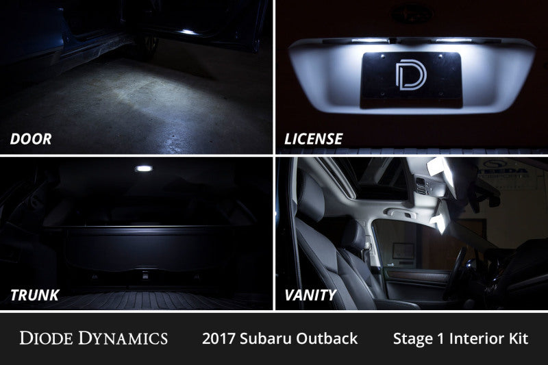 Diode Dynamics 15-19 Subaru Outback Interior LED Kit Cool White Stage 2 - DD0608