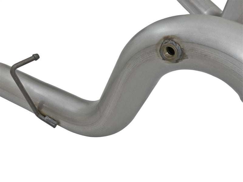 aFe LARGE Bore HD 4in Dual DPF-Back SS Exhaust w/Polished Tip 16-17 GM Diesel Truck V8-6.6L (td) LML - 49-44080-P