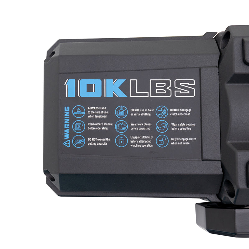 Borne Off-Road 10K Winch - Black Synthetic Rope - BNWN-10-SBK