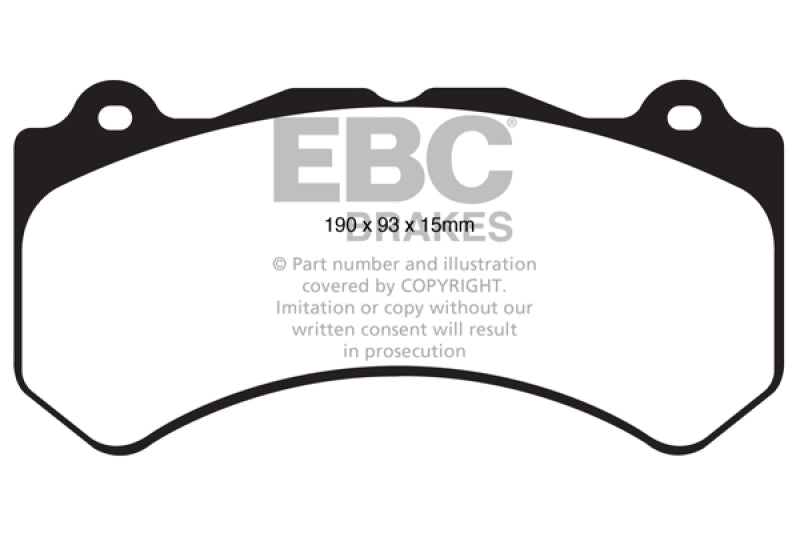 EBC 15+ Cadillac CTS 3.6 Twin Turbo Ultimax2 Front Brake Pads - UD1405
