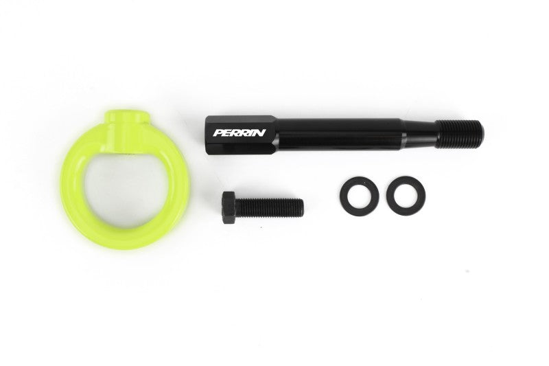 Perrin 22+ Subaru WRX / 18-21 Crosstrek Tow Hook Kit (Rear) - Neon Yellow - PSP-BDY-257NY