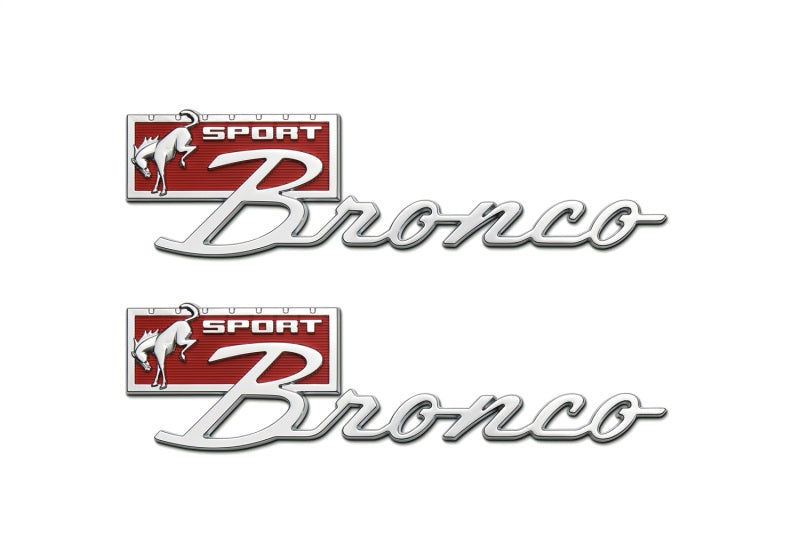 Ford Racing Bronco Sport Script Fender Badge Kit