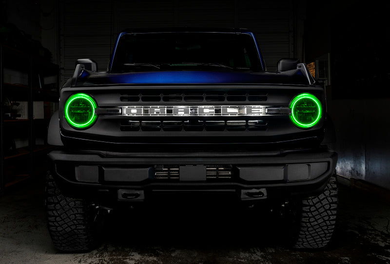 Oracle 2021 Ford Bronco Base Headlight LED Halo Kit - ColorSHIFT - w/ 2.0 Controller SEE WARRANTY - 1470-333