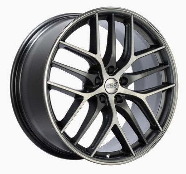 BBS CC-R 20x9.5 5x120 ET40 Satin Graphite Diamond Cut Polished Rim Protector Wheel -82mm PFS Req. - CC0402GRPK by BBS