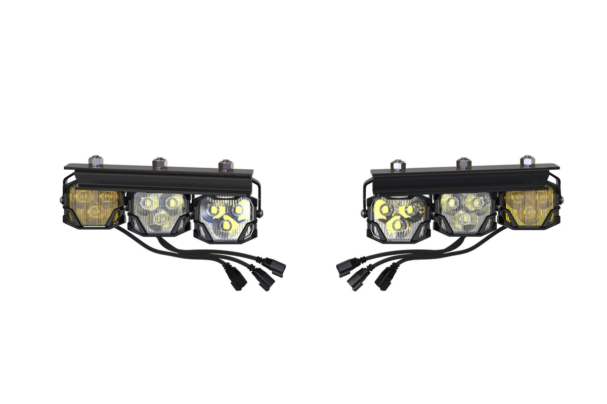 Morimoto - 4Banger Triple Fog Kit: 2021+ Bronco (brackets only) - BAF069