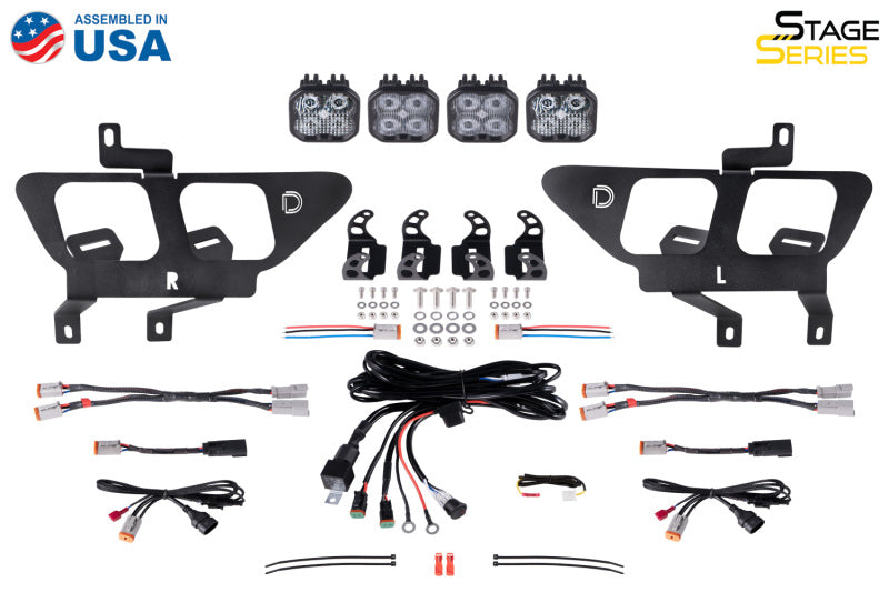 Diode Dynamics 21-22 Ford F-150 Stage Series Fog Pocket Mounting Brackets - DD7309P for 2021-2023 Ford F 150 - close-up