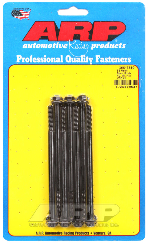 ARP Merlin block, Brodix head BB  hex valve cover bolt kit - 100-7519