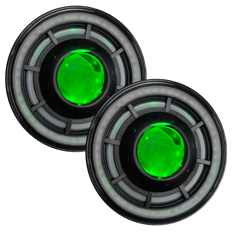 ORACLE Lighting 0718 Jeep Wrangler JK Oculus 7in ColorSHIFT BiLED Projector Headlights SEE WARRANTY - 5876-504