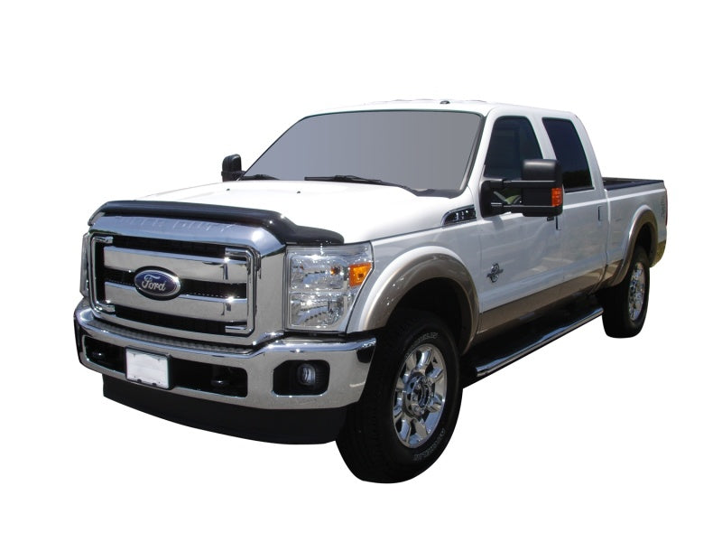 AVS 11-16 Ford F-350 High Profile Bugflector II Hood Shield - Smoke - 45059
