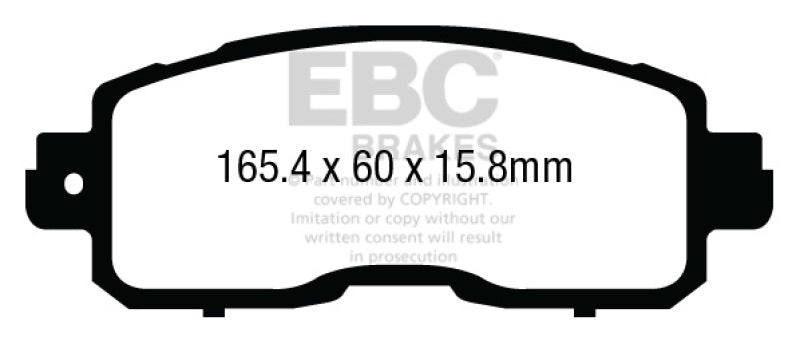 EBC 13+ Nissan Altima 2.5 (L33) Sedan Greenstuff Front Brake Pads - DP23011