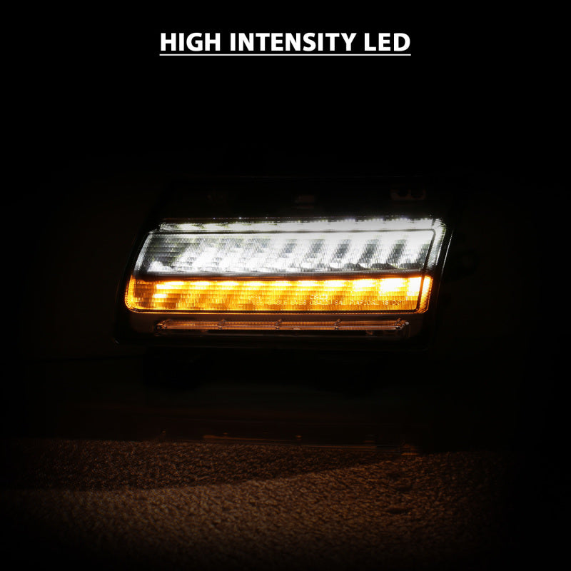 ANZO 18-19 Jeep Wrangler JL Halogen Chrome Clear w/ Sequential Signal - 511083