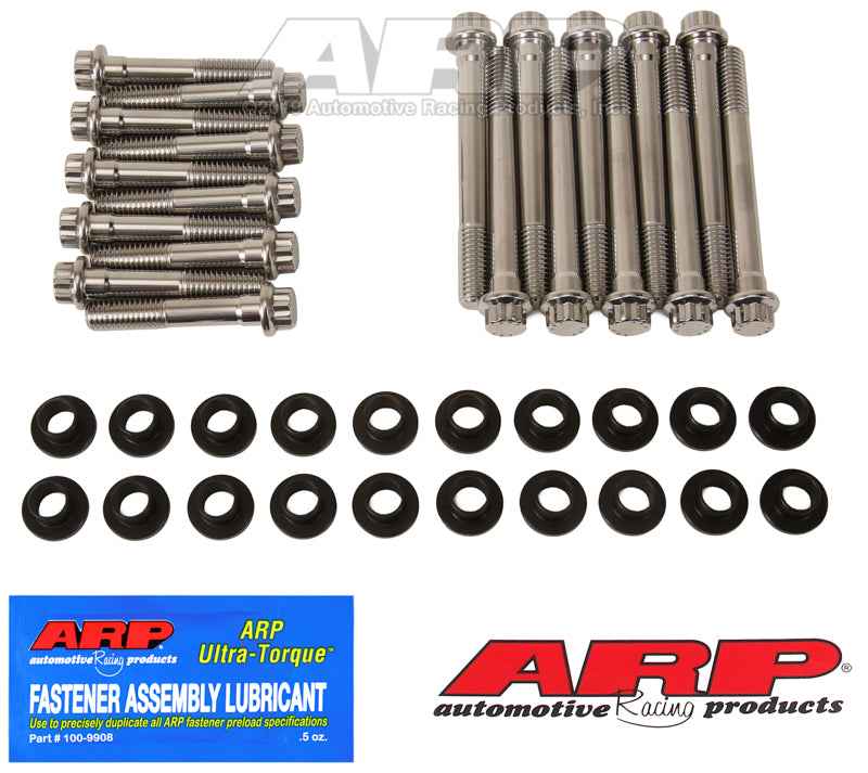 ARP SB Ford w/ W Heads SS 12pt Head Bolt Kit - 454-3705