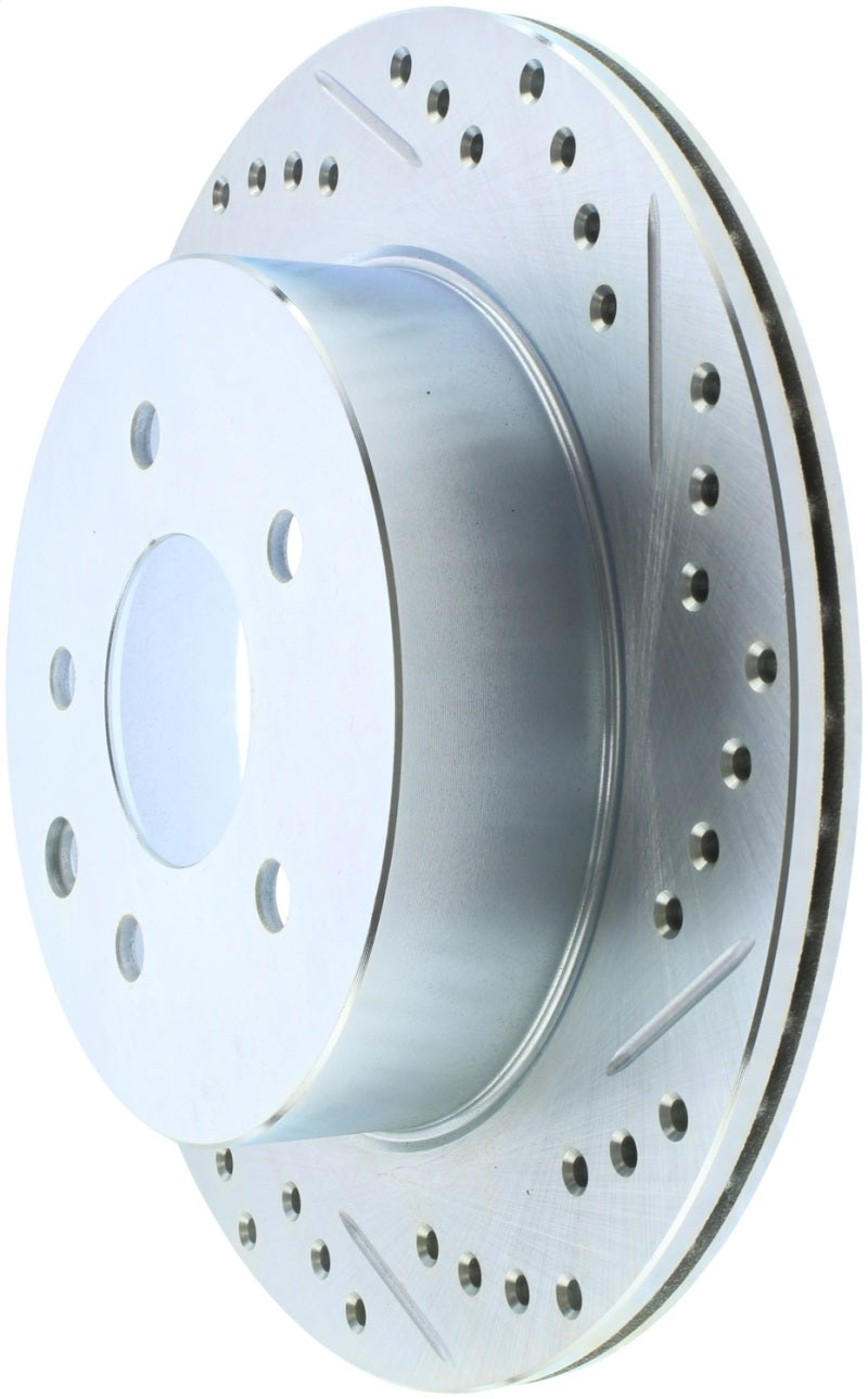StopTech Select Sport Nissan Slotted and Drilled Left Rear Rotor - 227.42077L
