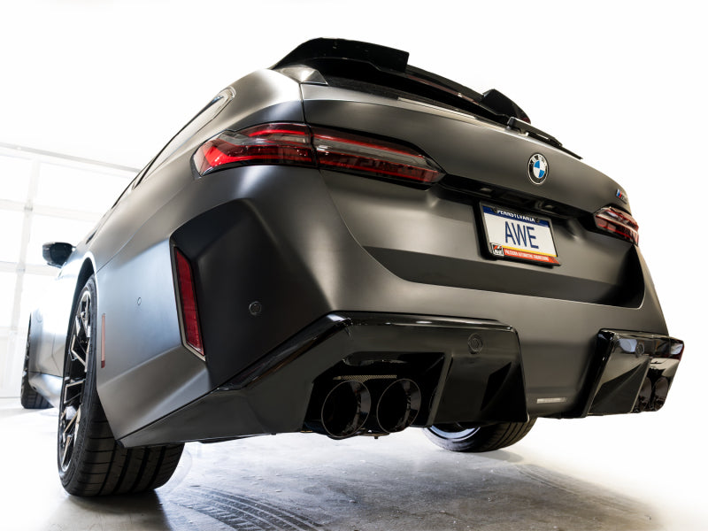 AWE BMW G90/G99 M5 Track Edition Catback Exhaust - Diamond Black Tips - 3020-43790