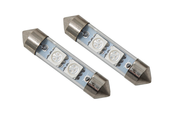 Diode Dynamics 39mm SMF2 LED Bulb - Blue (Pair) - DD0088P for 2003-2016 Chevrolet Express 2500 - front view