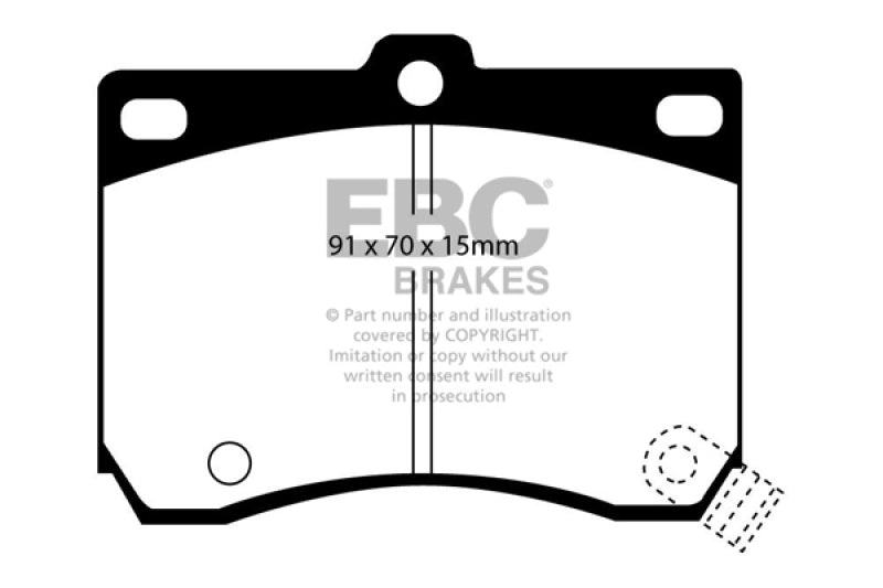 EBC 91-96 Ford Escort 1.8 Greenstuff Front Brake Pads - DP2824