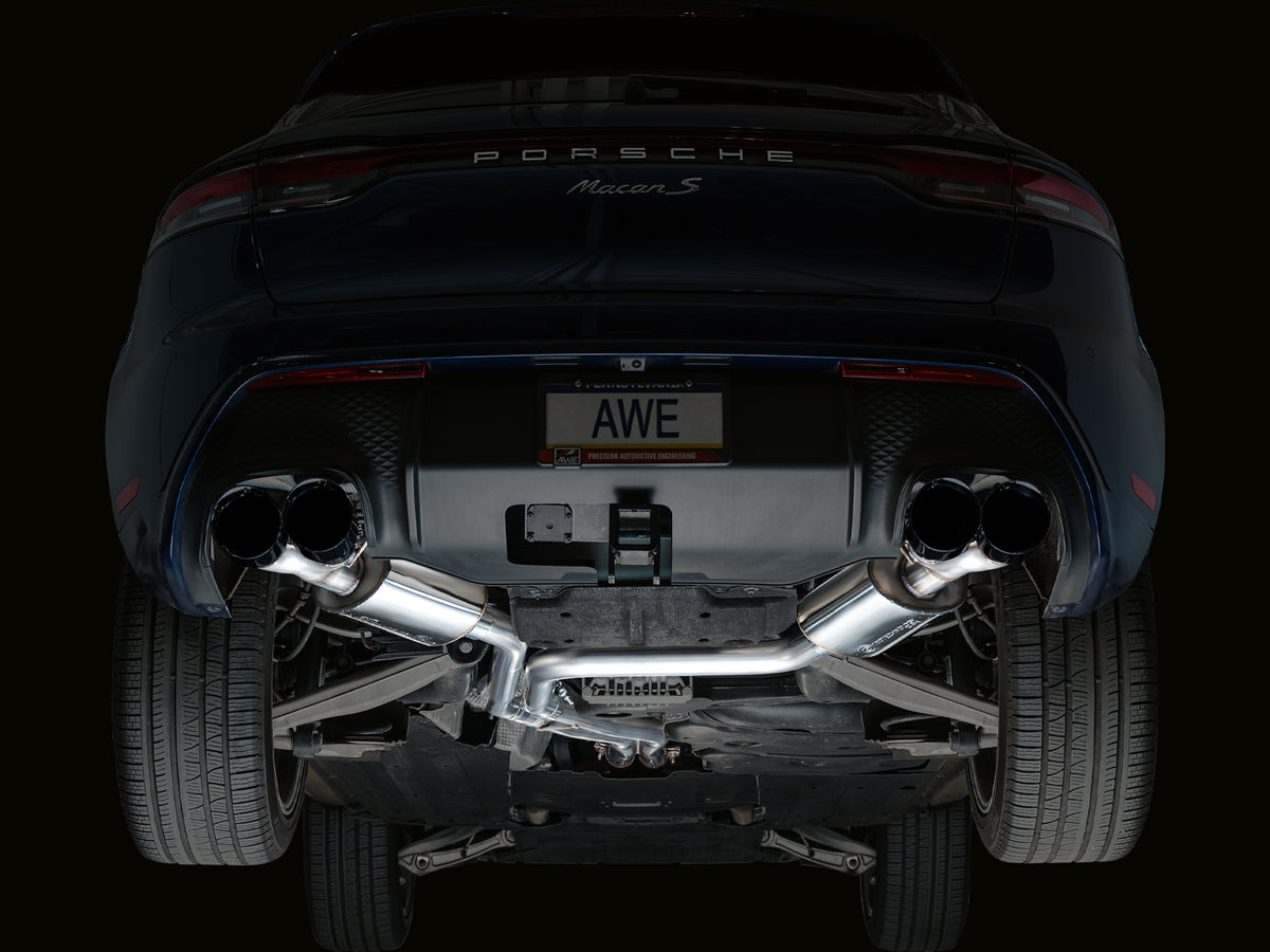 AWE Tuning 19-21 Porsche Macan 3.0T/2.9TT Touring Edition Catback Exhaust w/ Diamond Black Tips - 3015-43951