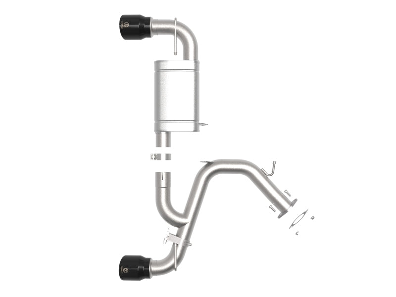 aFe 21-22 Hyundai Veloster N L4-2.0L Takeda 3in 304 SS Axle-Back Exhaust System w/ Black Tip - 49-37029-B