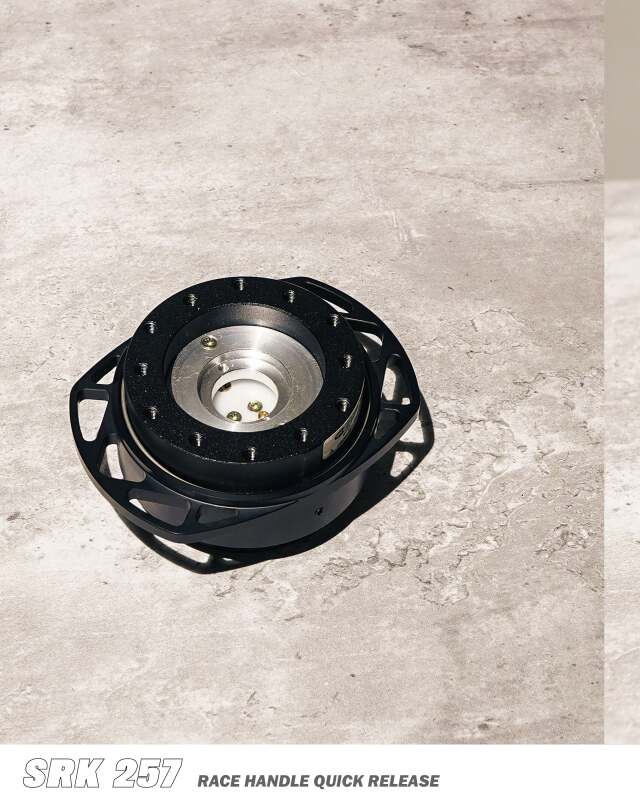 NRG Quick Release Gen 2.0 - Black SFI Body / Black Cutout Ring - SRK-257-1BK - close-up view 2