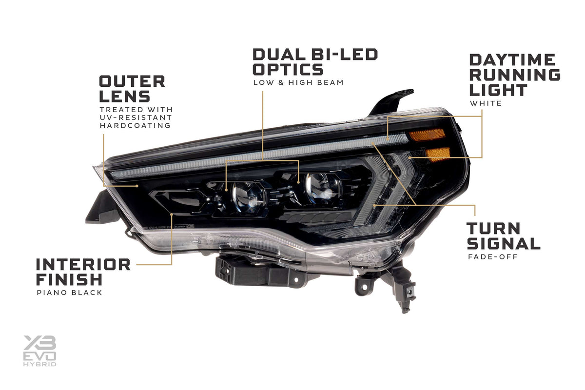 Morimoto - XB Evo Hybrid Headlights: Toyota 4Runner (14-24 / Set) - LF2-531Y
