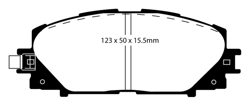 EBC 11+ Lexus CT200h 1.8 Hybrid Greenstuff Front Brake Pads - DP21817/2