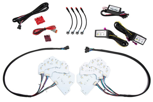 Diode Dynamics 18-23 Ford Mustang RGBW DRL LED Boards - DD2245 for 2018-2023 Ford Mustang - front view