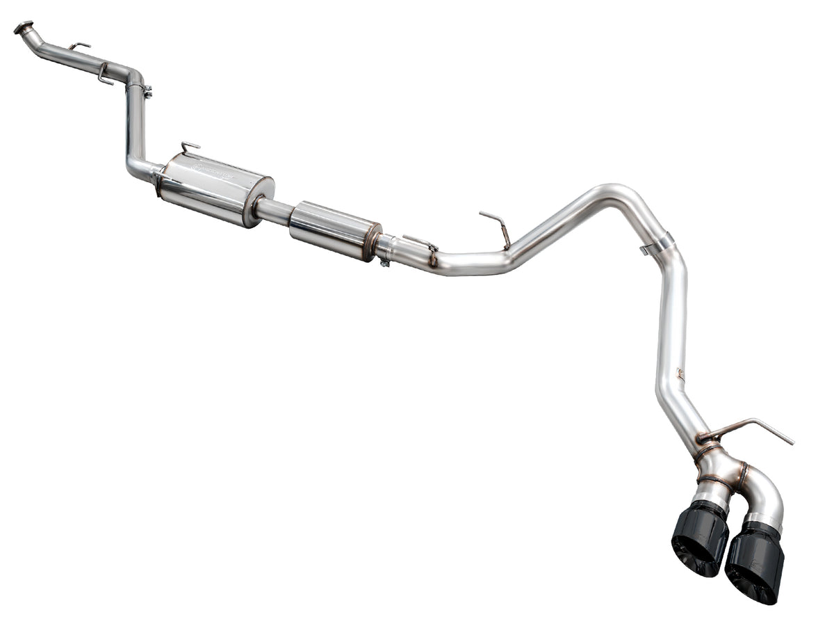 AWE Exhaust for 4th Gen Toyota Tacoma Dual Diamond Black Tips - 3015-33254