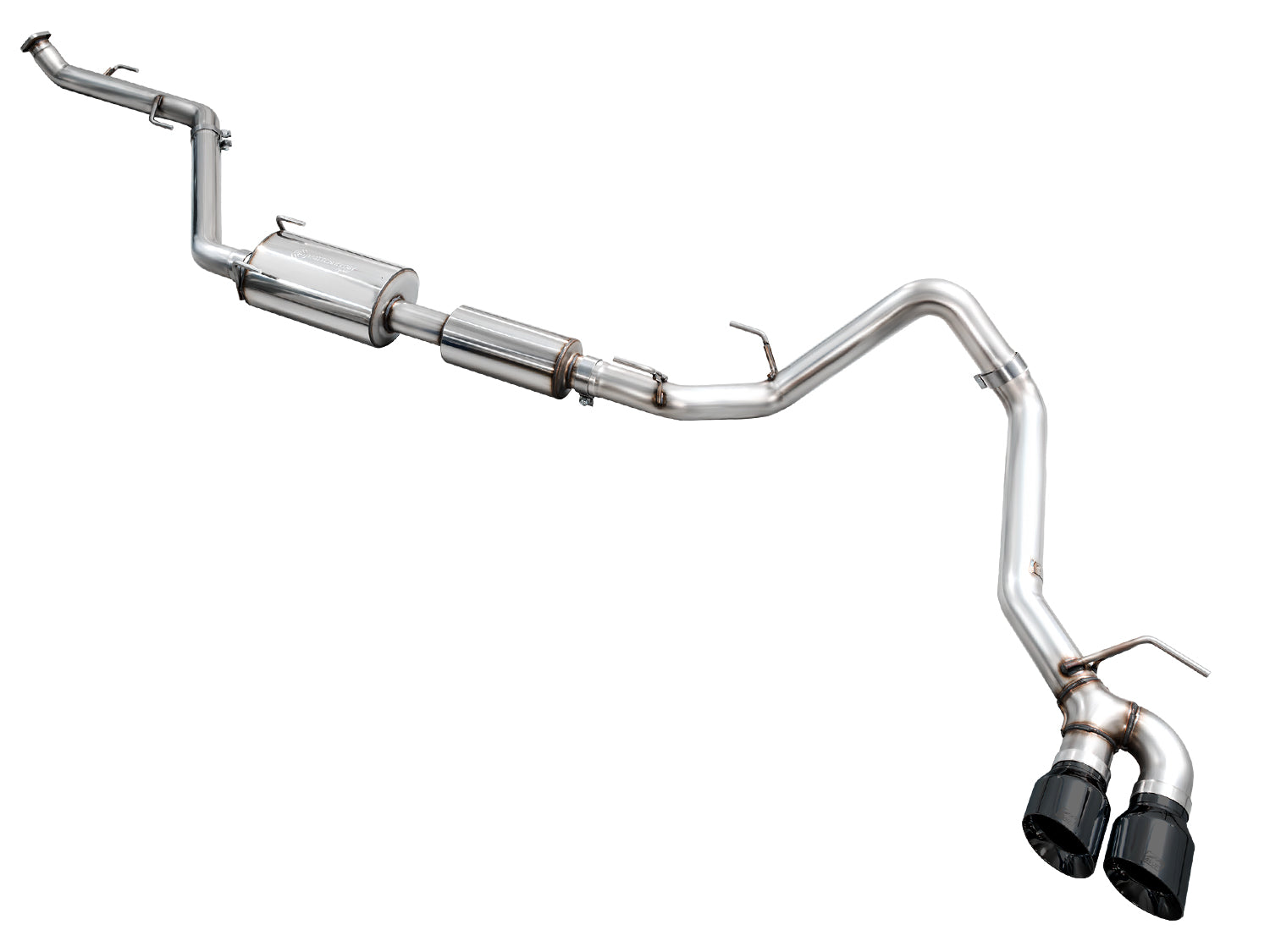 AWE Exhaust for 4th Gen Toyota Tacoma Dual Diamond Black Tips - 3015-33254