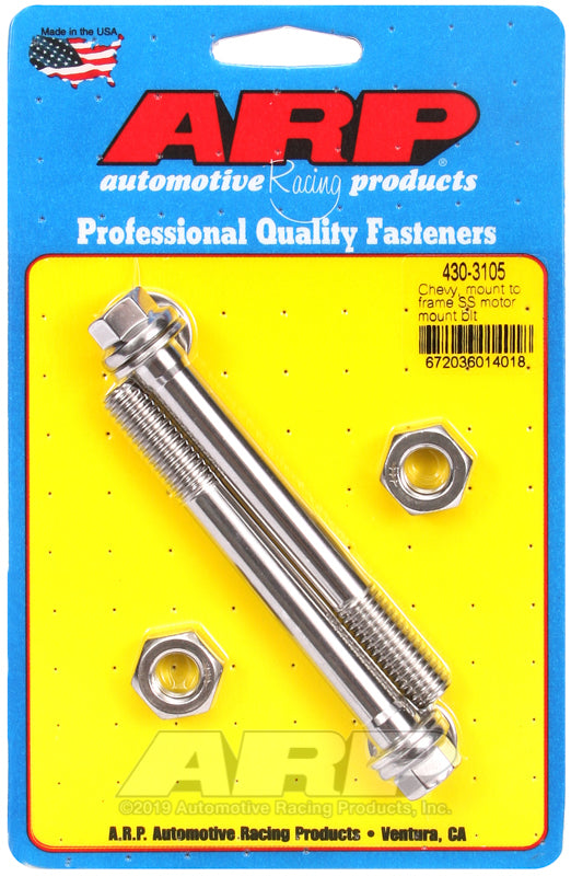 ARP Chevy Mount to Frame SS Motor Mount Bolt Kit - 430-3105