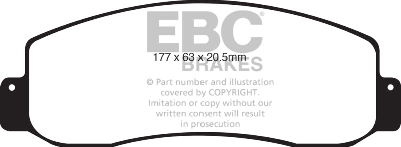 EBC 05-07 Ford F250 (inc Super Duty) 5.4 (2WD) Greenstuff Front Brake Pads - DP61777