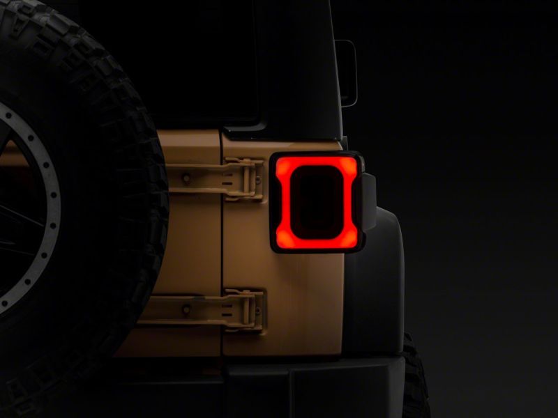 Raxiom 07-18 Jeep Wrangler JK Axial Series Carver LED Tail Lights- Blk Housing (Smoked Lens) - J164241