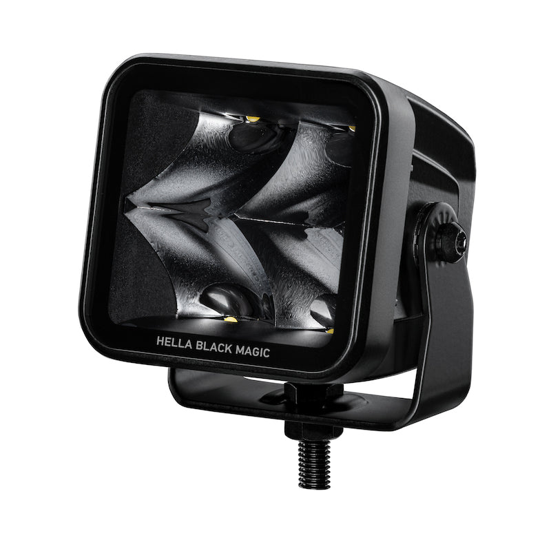Hella Universal Black Magic 3.2in L.E.D. Cube Kit - Spot Beam - 358176821