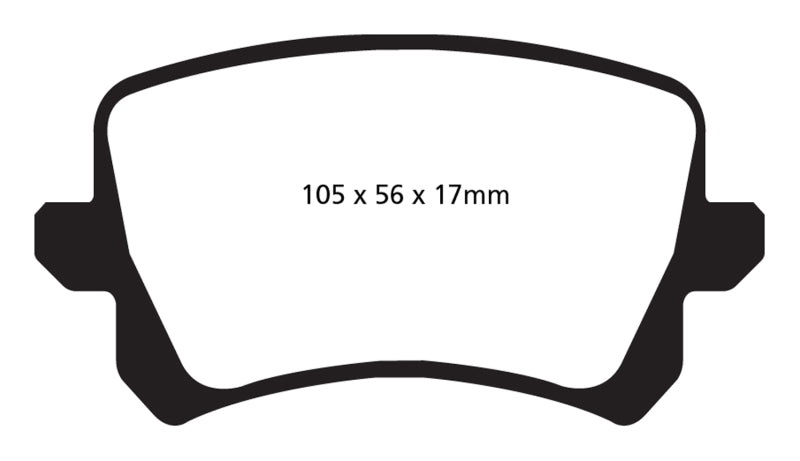 EBC 15+ Audi Q3 2.0 Turbo Redstuff Rear Brake Pads - DP32004C