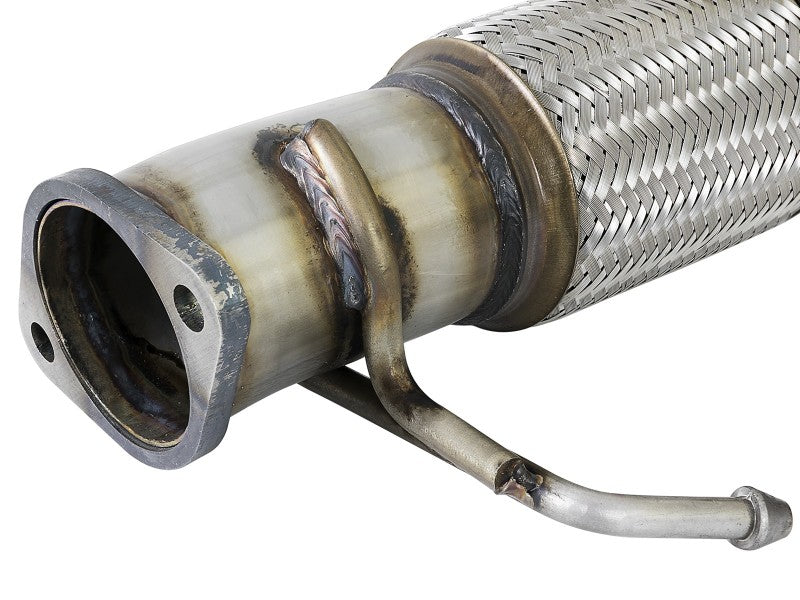 aFe Power Twisted Steel SS304 Downpipe 2.5in w/Cat 17-18 Hyundai Elantra L4-1.6L (t) - 48-37001-1HC