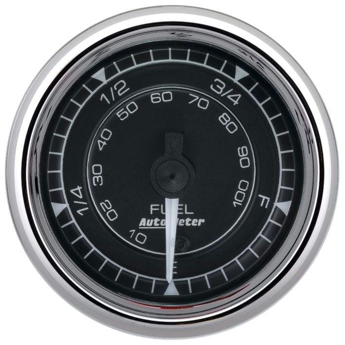 AutoMeter Chrono 2-1/16in 0-280 Ohm Programmable Fuel Level Gauge - Chrome - 9710